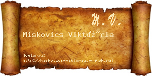 Miskovics Viktória névjegykártya