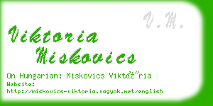 viktoria miskovics business card